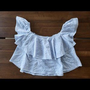 Blue Striped Women's Top